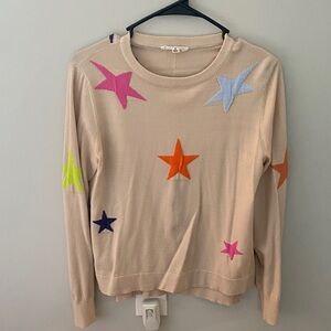 THML Star Patterned Sweater - Cream with Multicolor Stars